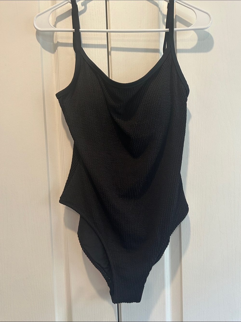 Aerie Black Ribbed One-Piece
